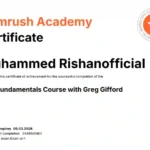 by certificut semrush top digital marketing specialist in calicut